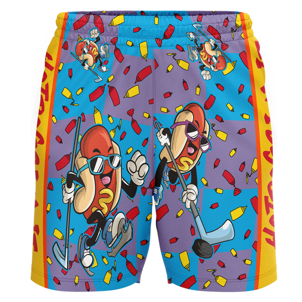 Dupage Black Bears Hot Dog Adult Workout Wear Shorts