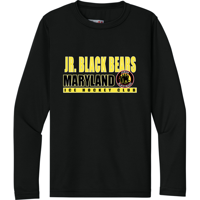 MD Jr. Black Bears Youth Cooling Performance Long Sleeve Tee