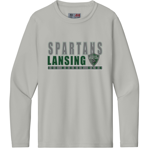 Lansing Spartans Youth Cooling Performance Long Sleeve Tee