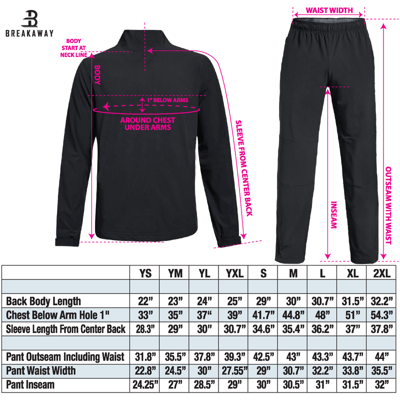 Youth Breakaway Lightweight Warm Up Pants (Chelsea Bulldogs)