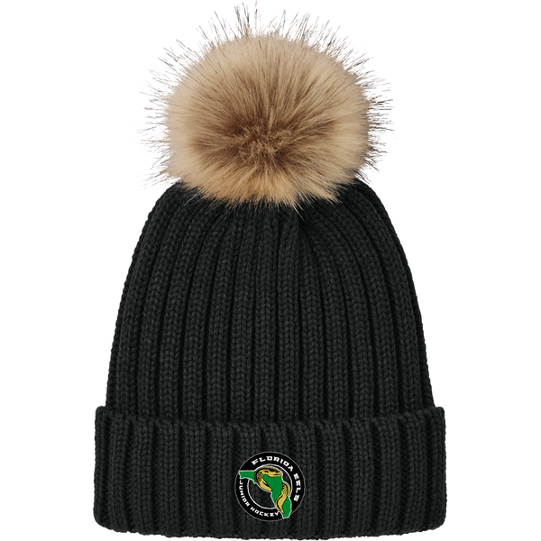 Florida Eels Faux Fur Pom Beanie