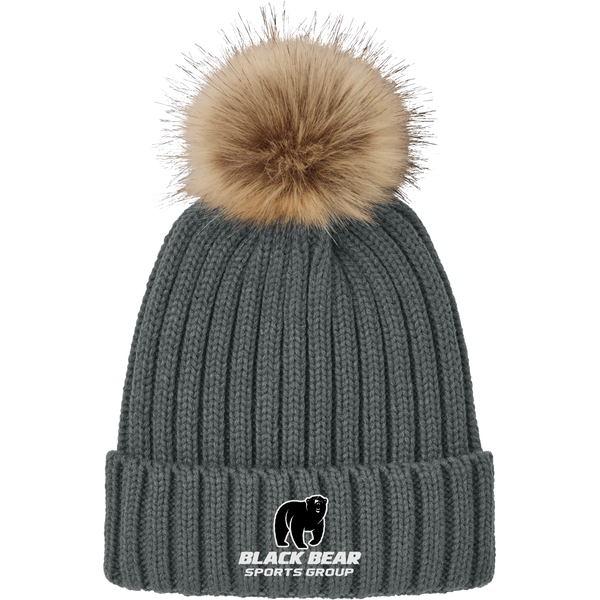 BBSG Faux Fur Pom Beanie