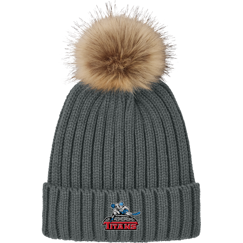NJ Titans Faux Fur Pom Beanie