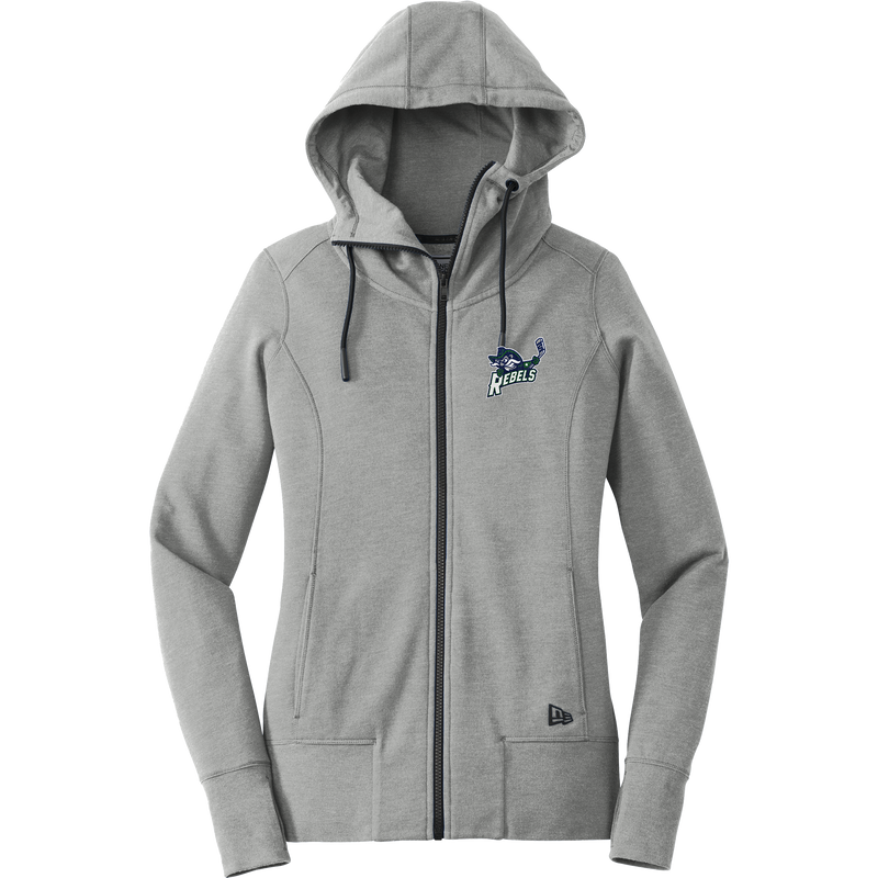 Kensington Valley Rebels New Era Ladies Tri-Blend Fleece Full-Zip Hoodie