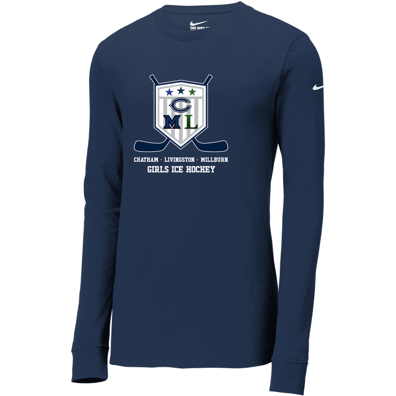 CML Girls Ice Hockey Nike Dri-FIT Cotton/Poly Long Sleeve Tee