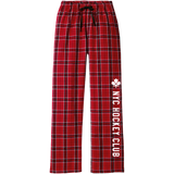 NYC Hockey Club Flannel Plaid Pant