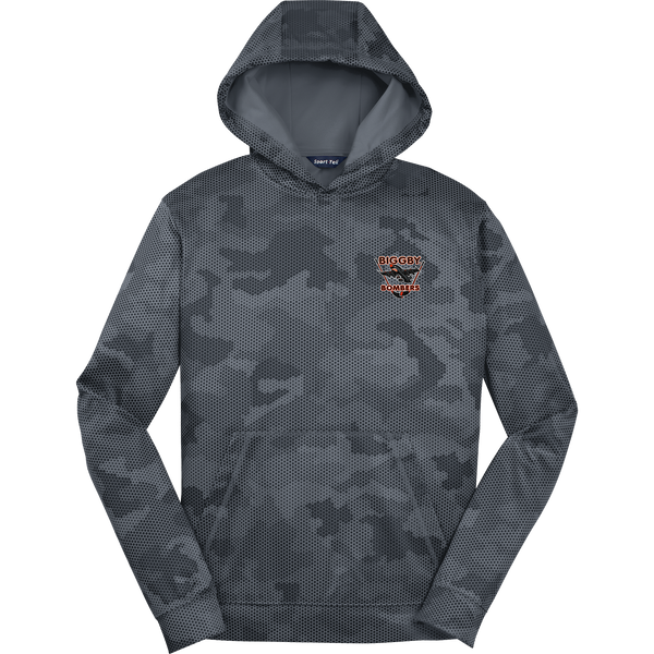 Biggby Bombers Youth Sport-Wick CamoHex Fleece Hooded Pullover